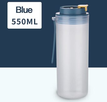 350Ml/450Ml Melk Frosted Schudden Cup Met Stro Warmte Koude Slip Voedsel Shake Bidon Outdoor Reizen water 100C Draagbare blauw 550ML