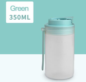 350Ml/450Ml Melk Frosted Schudden Cup Met Stro Warmte Koude Slip Voedsel Shake Bidon Outdoor Reizen water 100C Draagbare groen 350ML