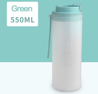 350Ml/450Ml Melk Frosted Schudden Cup Met Stro Warmte Koude Slip Voedsel Shake Bidon Outdoor Reizen water 100C Draagbare groen 550ML