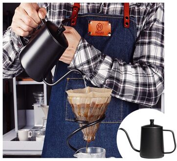 350Ml 600Ml Koffie Theepot Food Grade Roestvrij Staal Slanke Zwanenhals Drip Ketel Lange Mond Koffiepot Theepot 600ml 01