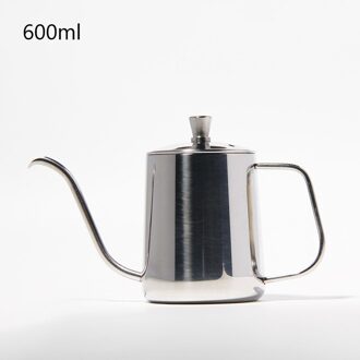 350Ml 600Ml Koffie Theepot Food Grade Roestvrij Staal Slanke Zwanenhals Drip Ketel Lange Mond Koffiepot Theepot 600ml 05