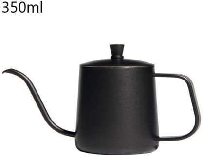 350Ml 600Ml Zwanenhals Drip Ketel Non-stick Food Grade Rvs Dunne Mond Zwaan Hals Koffie Thee pot Met Deksel Coffeeware 350ml 02