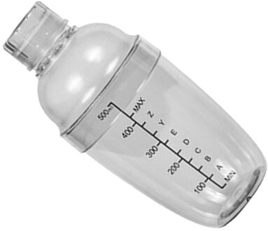 350Ml Hand Schudden Cup Cocktail Shaker Transparante Mixer Cup Clear Bar Shaker Thee Shaker Met Schaal (Wit) wit 1