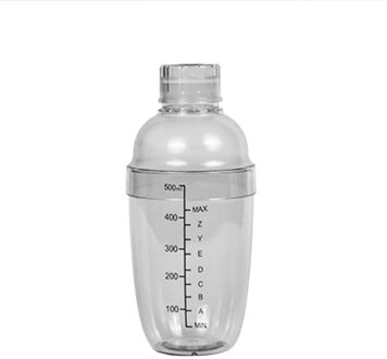 350Ml Hand Schudden Cup Cocktail Shaker Transparante Mixer Cup Clear Bar Shaker Thee Shaker Met Schaal (Wit) wit 1