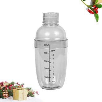 350Ml Hand Schudden Cup Cocktail Shaker Transparante Mixer Cup Clear Bar Shaker Thee Shaker Met Schaal (Wit) wit 1