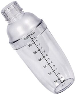 350Ml Hand Schudden Cup Cocktail Shaker Transparante Mixer Cup Clear Bar Shaker Thee Shaker Met Schaal (Wit) wit 2