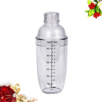 350Ml Hand Schudden Cup Cocktail Shaker Transparante Mixer Cup Clear Bar Shaker Thee Shaker Met Schaal (Wit) wit 2