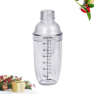350Ml Hand Schudden Cup Cocktail Shaker Transparante Mixer Cup Clear Bar Shaker Thee Shaker Met Schaal (Wit) wit 2