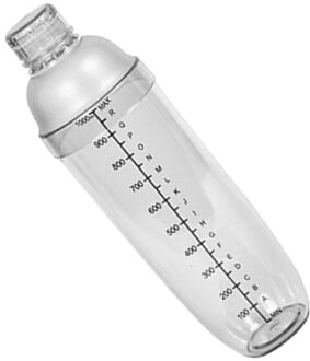 350Ml Hand Schudden Cup Cocktail Shaker Transparante Mixer Cup Clear Bar Shaker Thee Shaker Met Schaal (Wit) wit 3