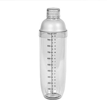 350Ml Hand Schudden Cup Cocktail Shaker Transparante Mixer Cup Clear Bar Shaker Thee Shaker Met Schaal (Wit) wit 3