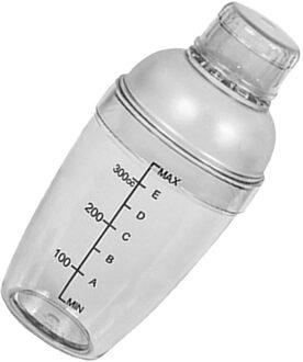 350Ml Hand Schudden Cup Cocktail Shaker Transparante Mixer Cup Clear Bar Shaker Thee Shaker Met Schaal (Wit)