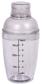 350Ml Hand Schudden Cup Cocktail Shaker Transparante Mixer Cup Clear Bar Shaker Thee Shaker Met Schaal (Wit)