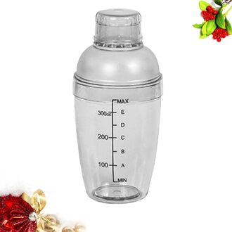 350Ml Hand Schudden Cup Cocktail Shaker Transparante Mixer Cup Clear Bar Shaker Thee Shaker Met Schaal (Wit)