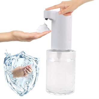 350Ml Hand Washer Zeepdispenser Touchless Schuim Vloeistof Dispenser Smart Sensor Abs Automatische Zeepdispenser Voor Keuken Badkamer