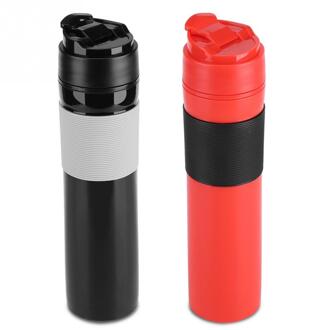 350Ml Koffie Set Franse Pers Koffie Mok Thee Flessen Portable Wandelen Camping Koffie Mok Thermoskan Rood