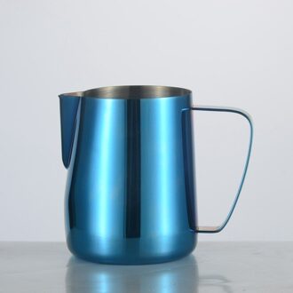 350Ml Melk Opschuimen Jug Espresso Koffie Pitcher Barista Craft Latte Melk Opschuimen Jug Rvs Kleurrijke Mok Opschuimen Jug blauw