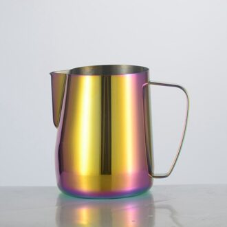 350Ml Melk Opschuimen Jug Espresso Koffie Pitcher Barista Craft Latte Melk Opschuimen Jug Rvs Kleurrijke Mok Opschuimen Jug