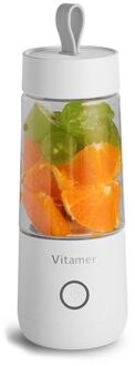350Ml Mini Draagbare Elektrische Fruit Juicer Oplaadbare Smoothie Maker Blender Machine Sport Fles Sap Cup wit