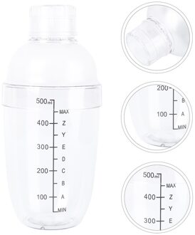 350Ml Pc Hars Transparant Hand Shaker Anti-Val Mengbeker Thee Fles Antivries Anti-Brandwonden Shaker Met schaal afbeelding 2