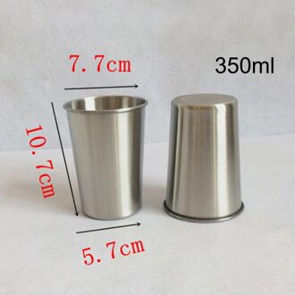 350ML Rvs Mokken Metalen Reizen Mokken Tumbler Pint Glazen Kopjes Outdoor Camping Drinken Koffie Thee Bier