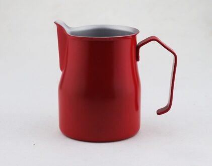 350Ml Rvs Opschuimen Melk Cup Koffie Pitcher Jug Latte Art Voor Koffie Winkel Melk Foam Tool Coffeware Rood