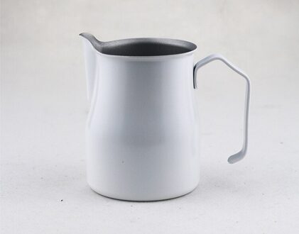 350Ml Rvs Opschuimen Melk Cup Koffie Pitcher Jug Latte Art Voor Koffie Winkel Melk Foam Tool Coffeware wit