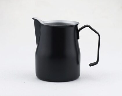 350Ml Rvs Opschuimen Melk Cup Koffie Pitcher Jug Latte Art Voor Koffie Winkel Melk Foam Tool Coffeware zwart