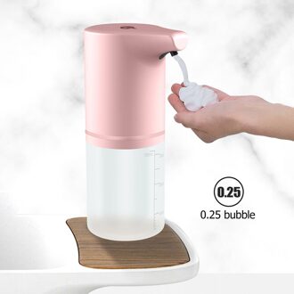 350Ml Usb Automatische Zeepdispenser Smart Sensor Zeep Dispensador Touchless Plastic Zeepdispenser Voor Keuken Badkamer roze A