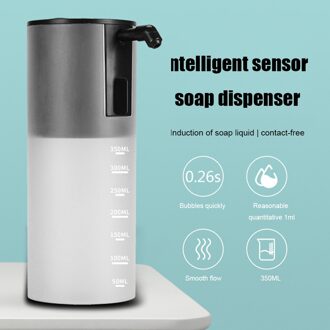 350Ml Usb Automatische Zeepdispenser Smart Sensor Zeep Dispensador Touchless Plastic Zeepdispenser Voor Keuken Badkamer zwart B