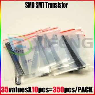 350Pcs 35 Value SOT-23 SMA 35 values*10pcs= 350 pcs/lot SMD SMT NPN PNP Transistor and Diode Assortment Kit