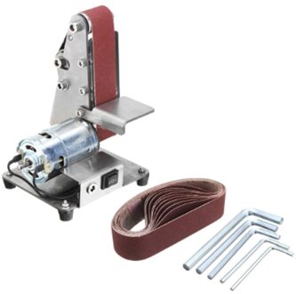 350W Mini Elektrische Riem Machine Schuurmachine Schuren Slijpen Polijstmachine Schurende Riemen Grinder Diy Polijsten Cutter Randen