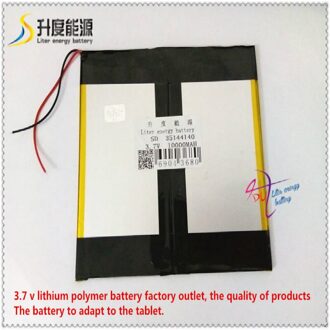 35144140 3.7V 10000mAH 35140140 (polymeer lithium-ion batterij) voor Universele Li-Ion batterij voor tablet pc 8 inch 9 inch 10 inch