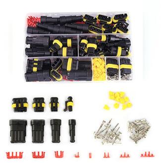 352Pcs Auto Hid Waterdichte Connectoren 1/2/3/4 Pin 26 Sets Auto Elektrische Draad Connector Truck Harnas 300V 12A Auto Accessoires