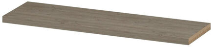 35d wandplank - 120x35x3.5cm - voorzijde afgekant - tbv nis - MFC Greige eiken 1258814 Greige Eiken (Hout)