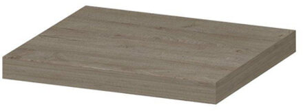 35d wandplank - 40x35x3.5cm - voorzijde afgekant - tbv nis - MFC Greige eiken 1258894 Greige Eiken (Hout)