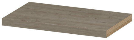 35d wandplank - 60x35x3.5cm - voorzijde afgekant - tbv nis - MFC Greige eiken 1258804 Greige Eiken (Hout)