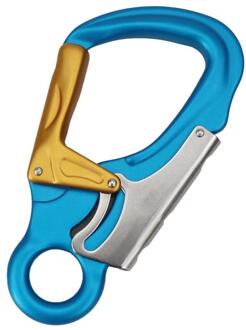 35KN Luchtvaart Aluminium Legering Bergbeklimmen Gesp Main Lock Outdoor Klimmen Redding Touw Veiligheid Gesp Voor Antenne Werk blauw