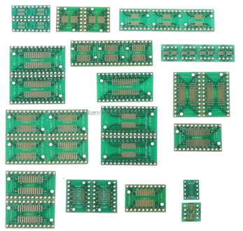 35pcs/7value*5pcs PCB Board Kit SMD Turn To DIP SOP MSOP SSOP TSSOP SOT23 8 10 14 16 20 24 28 SMT To DIP Whosale&Dropship