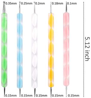 35Pcs Mandala Schilderen Puntjes Gereedschap Embossing Dot Kit Borstels Verf Lade Borstels Rock Schilderen Canvas Rotsen Stoffen Art Craft Dotting Pen enkel en alleen