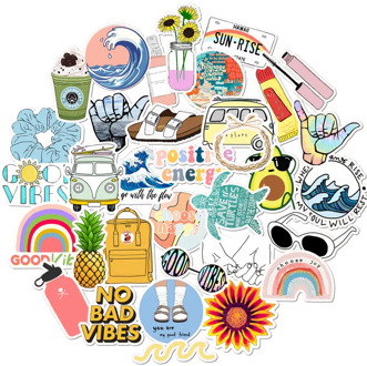 35Pcs/pack VSCO Vinyl Stickers Girl Essential Stuff for Water Bottles Stickers Suitable for Photo Luggage Laptop Trendy Stickers