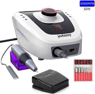 35W 35000Rpm JD700 Pro Electric Nail Boor Machine Apparatuur Manicure Pedicure Bestanden Nail Art Boor Pen Machine Set gereedschap 35W 508