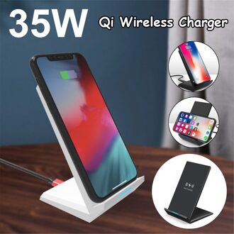 35W Qi Draadloze Oplader Voor Samsung S10 S20 Note 10 20 Iphone 12 11 Pro Max Xs Xr X 8 Draadloze Inductie Fast Charging Stand