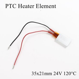 35x21mm 24 V 120 Graden Celsius Aluminium PTC Verwarmingselement Constante Thermostaat Thermistor Lucht Verwarming Sensor Met shell 35*21mm