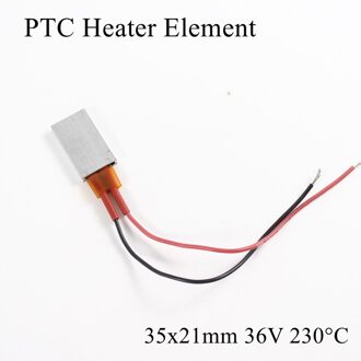 35x21mm 36 V 230 Graden Celsius Aluminium PTC Verwarmingselement Constante Thermostaat Thermistor Lucht Verwarming Sensor Met shell 35*21mm