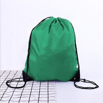 35X40Cm Schouders Trekkoord Bundel Zakken Eco Herbruikbare Canvas Boodschappentassen Vrouwen Studenten Rugzak Tas Katoen Tote Pouch tas groen