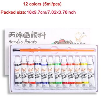 36/24/Kleur Acryl Verf Set Beginner Tekening Borstels Aquarel Schildert Diy Pebble Handgeschilderde Muurschildering boxed Kunstenaar Kits 5ML 12kleur