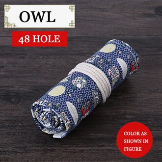 36/48 Gat Canvas Pen Gordijn Kleur Lood Cartoon Kleur Potlood Tas Voor Mannen En Vrouwen Zonder Pen Milieubescherming BC - 5