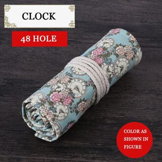 36/48 Gat Canvas Pen Gordijn Kleur Lood Cartoon Kleur Potlood Tas Voor Mannen En Vrouwen Zonder Pen Milieubescherming BC - 8