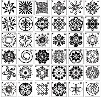 36/56Pcs Pack Mandala Dot Schilderen Templates Stencils, kleine Mandala Template Stencils Voor Diy Art Project Rock Schilderen 36stk