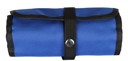 36-Gaten Effen Kleur School Etui Met Gesp Hoge Capaciteit Kawaii Potlood Pouch Retro Koreaanse Briefpapier Kantoorbenodigdheden blauw